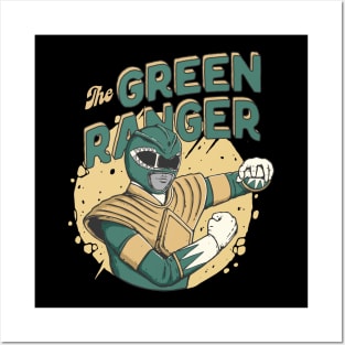 Mighty Morphin Power Ranger MMPR Green Ranger Tommy Oliver Posters and Art